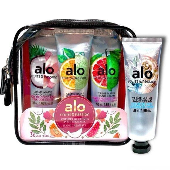 Fruits & Passion—Tropical Hand Cream & Bath Bundle—6pc Spa Gift Set  *NIP* - Picture 5 of 7